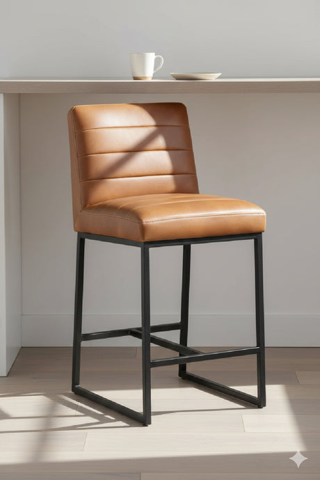 Modern Channel-Tufted Counter Stool | Splendido Spyros | Oroa.com