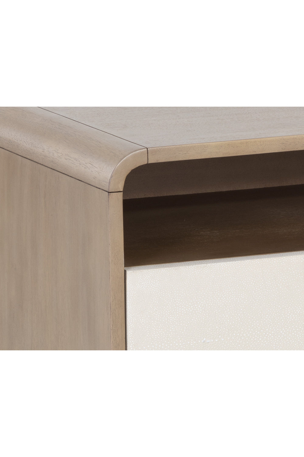 Modern European furniture - Cream Acacia 2-Drawer Nightstand - www.oroa.com