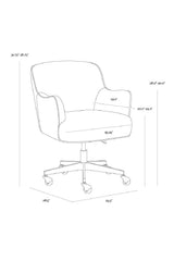 Modern European furniture - Boucle Swivel Office Chair - www.oroa.com