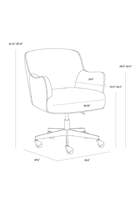 Modern European furniture - Boucle Swivel Office Chair - www.oroa.com