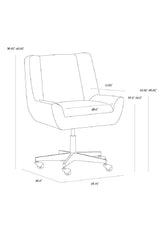 Modern European furniture - White Upholstered Office Chair - www.oroa.com