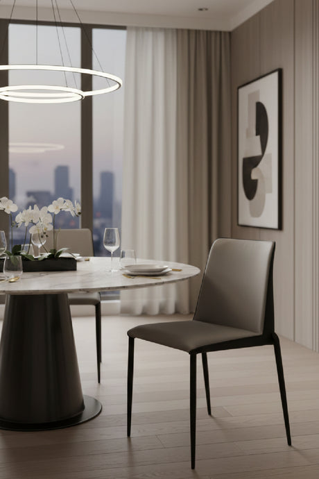 Leather Look Stackable Dining Chair | Splendido Renee | Oroa.com