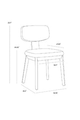Modern European furniture - Cream Fabric Dining Chairs (2) - www.oroa.com
