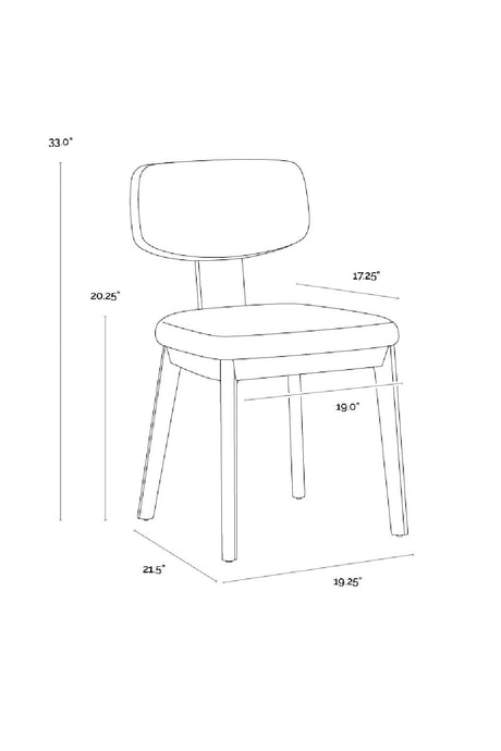 Modern European furniture - Cream Fabric Dining Chairs (2) - www.oroa.com