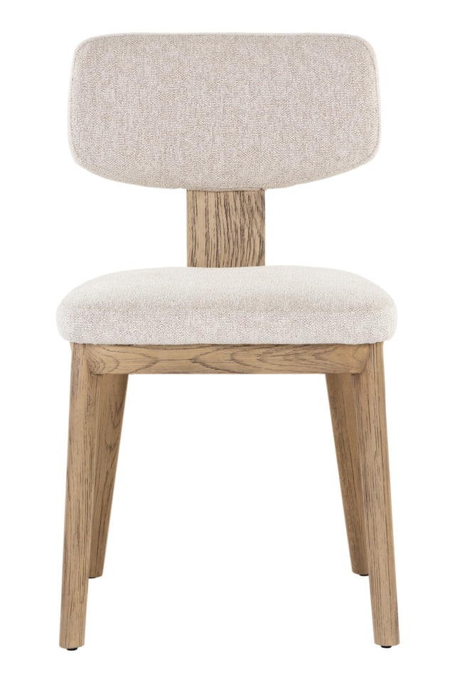 Modern European furniture - Cream Fabric Dining Chairs (2) - www.oroa.com