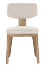 Modern European furniture - Cream Fabric Dining Chairs (2) - www.oroa.com