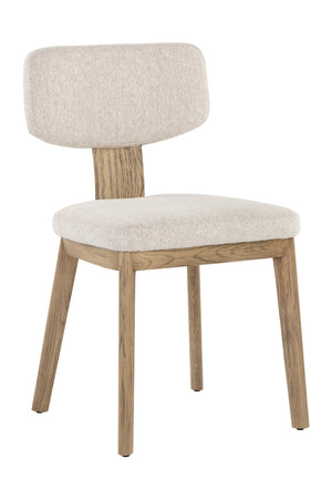 Modern European furniture - Cream Fabric Dining Chairs (2) - www.oroa.com
