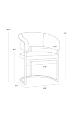 Modern European furniture - Cantilevered Frame Dining Armchair - www.oroa.com