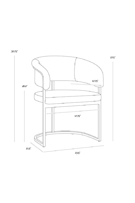 Modern European furniture - Cantilevered Frame Dining Armchair - www.oroa.com
