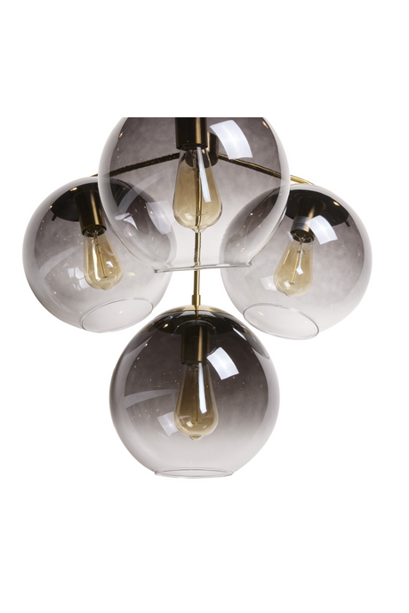 Modern European furniture - 4 Gray Glass Shades Chandelier - www.oroa.com