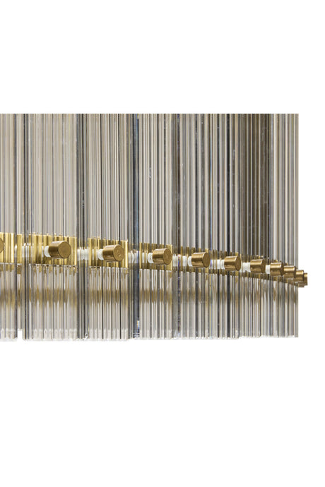 Modern European furniture - Clear Fluted Glass Chandelier L - www.oroa.com