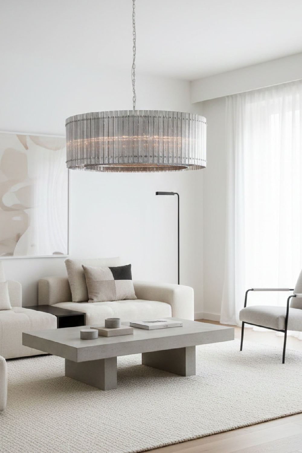 Clear Fluted Glass Chandelier L | Splendido Kore | Oroa.com