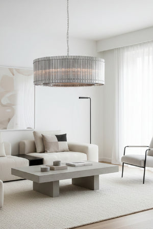 Clear Fluted Glass Chandelier L | Splendido Kore | Oroa.com