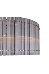Modern European furniture - Clear Fluted Glass Chandelier L - www.oroa.com