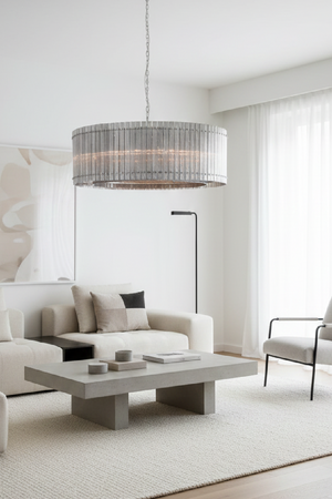 Clear Fluted Glass Chandelier L | Splendido Kore | Oroa.com