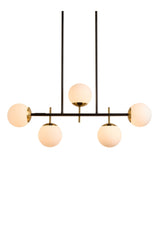 Modern European furniture - Frosted Glass Spheres Chandelier - www.oroa.com