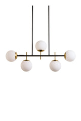 Modern European furniture - Frosted Glass Spheres Chandelier - www.oroa.com