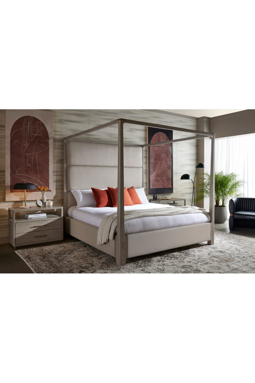 Modern European furniture - Black Dual-Domed Floor Lamp - www.oroa.com