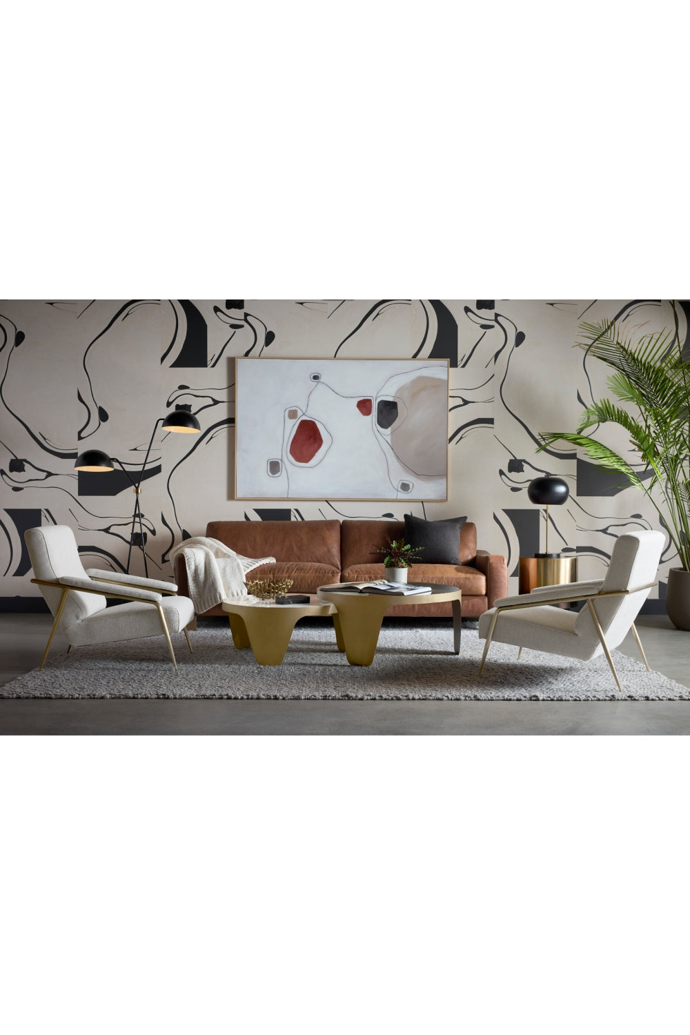 Modern European furniture - Black Dual-Domed Floor Lamp - www.oroa.com