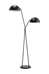 Modern European furniture - Black Dual-Domed Floor Lamp - www.oroa.com