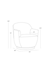 Modern European furniture - Barrel-Back Swivel Lounge Chair - www.oroa.com