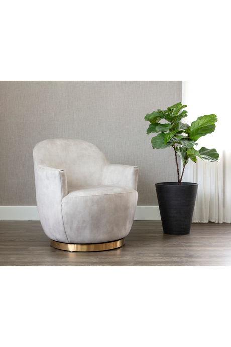 Barrel-Back Swivel Lounge Chair | Splendido Casey