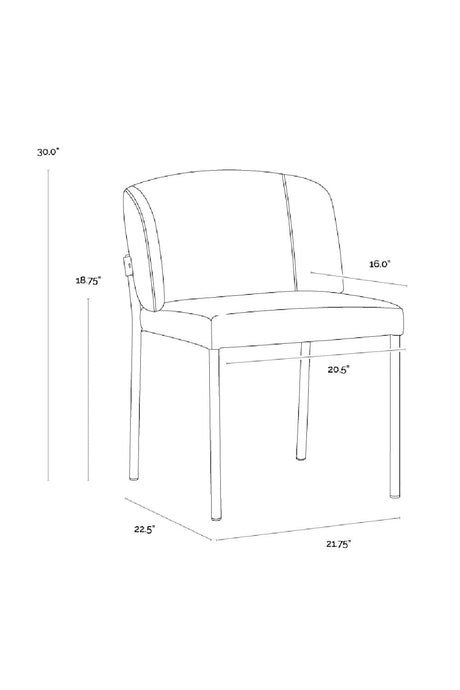 Modern European furniture - Light Gray Dining Chairs (2) - www.oroa.com