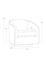 Modern European furniture - Gold Swivel Lounge Chair - www.oroa.com