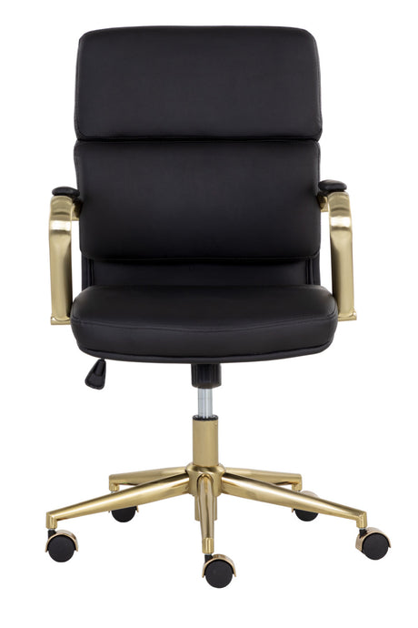 Modern European furniture - Gold Frame Upholstered Office Chair - www.oroa.com