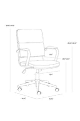 Modern European furniture - Gold Frame Upholstered Office Chair - www.oroa.com