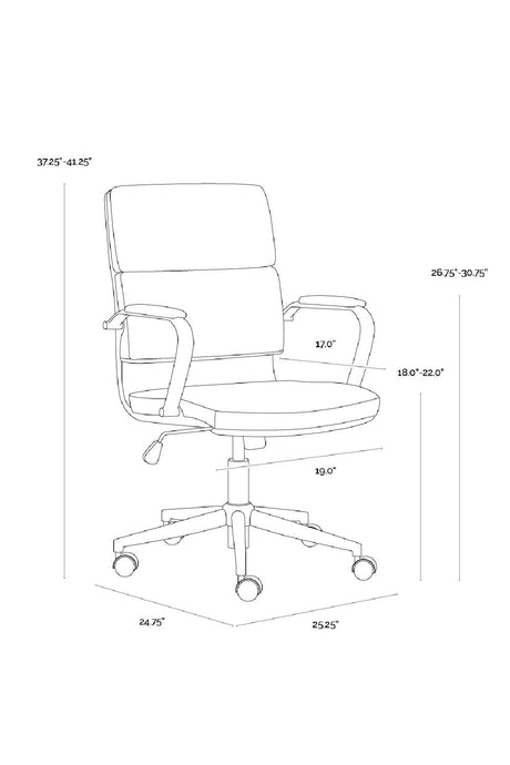Modern European furniture - Gold Frame Upholstered Office Chair - www.oroa.com