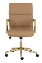 Modern European furniture - Gold Frame Upholstered Office Chair - www.oroa.com