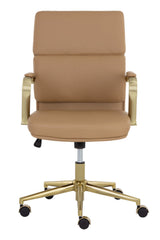 Modern European furniture - Gold Frame Upholstered Office Chair - www.oroa.com