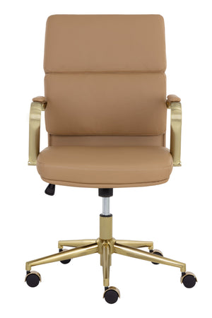 Modern European furniture - Gold Frame Upholstered Office Chair - www.oroa.com