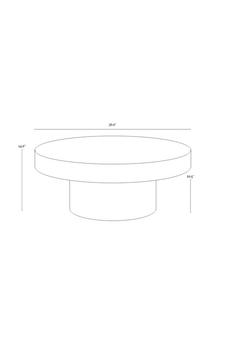 Modern European furniture - Black Concrete Indoor/Outdoor Coffee Table - www.oroa.com