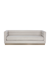 Modern European furniture - Horizontal-Tufted White Sofa - www.oroa.com