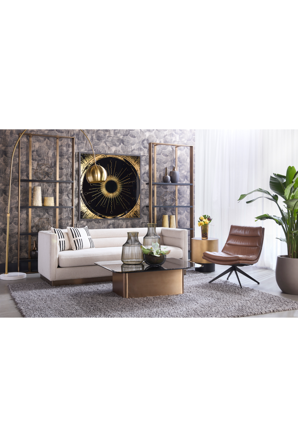 Horizontal-Tufted White Sofa | Splendido Talbot