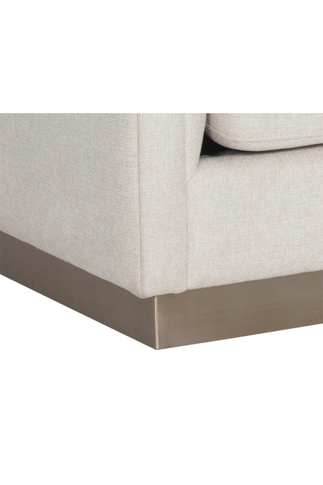 Modern European furniture - Horizontal-Tufted White Sofa - www.oroa.com