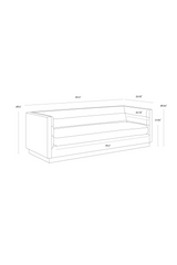 Modern European furniture - Horizontal-Tufted White Sofa - www.oroa.com