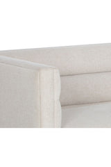 Modern European furniture - Horizontal-Tufted White Sofa - www.oroa.com