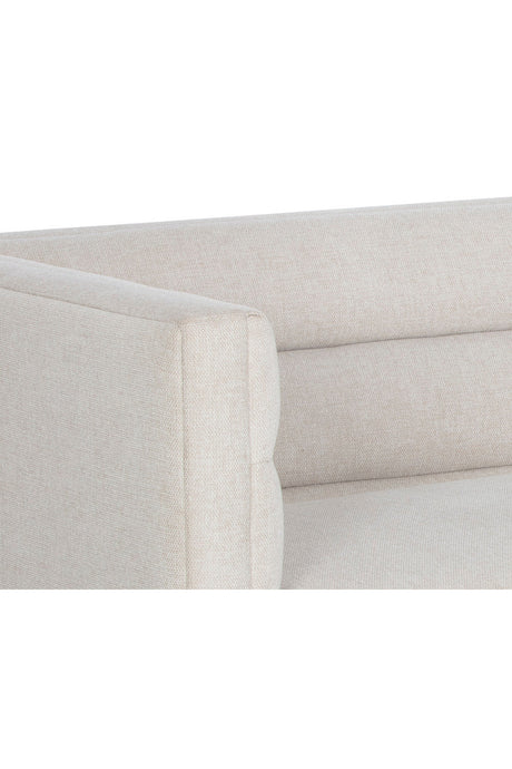Modern European furniture - Horizontal-Tufted White Sofa - www.oroa.com