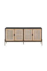 Modern European furniture - Natural Rattan 4-Door Sideboard  - www.oroa.com