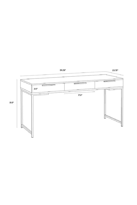 Modern European furniture - Minimalist Wood Office Desk - www.oroa.com