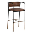 Brown Leather Look Bar Stool by Splendido Brenan Barstool