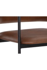 Modern European furniture - Brown Leather Look Bar Stool - www.oroa.com