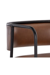 Modern European furniture - Brown Leather Look Bar Stool - www.oroa.com