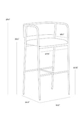 Modern European furniture - Brown Leather Look Bar Stool - www.oroa.com