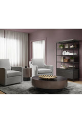 Modern European furniture - Antique Brass Round End Table - www.oroa.com