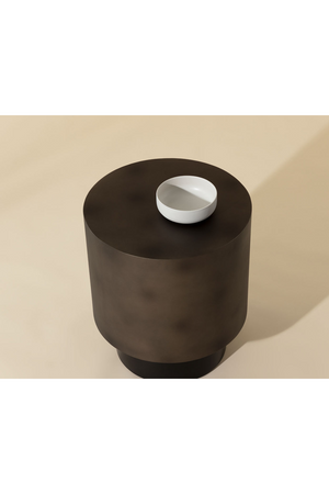 Antique Brass Round End Table | Splendido Bernaby | Oroa.com