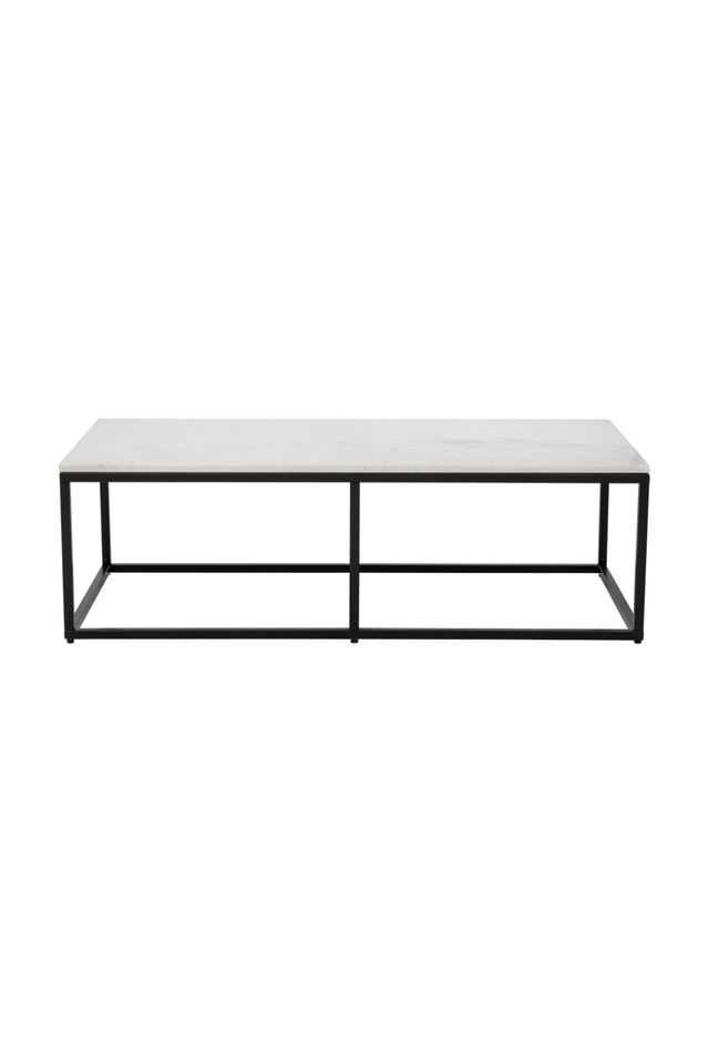 White Polished Marble Coffee Table | Splendido Ellery | Oroa.com